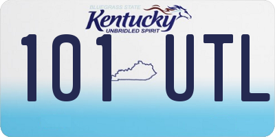 KY license plate 101UTL