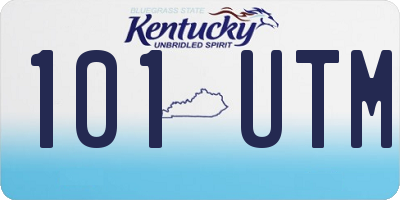 KY license plate 101UTM