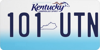 KY license plate 101UTN