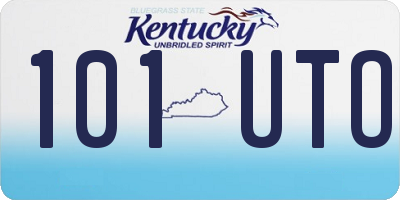 KY license plate 101UTO