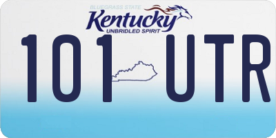 KY license plate 101UTR