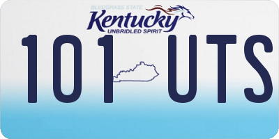 KY license plate 101UTS