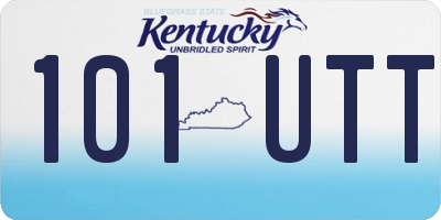 KY license plate 101UTT