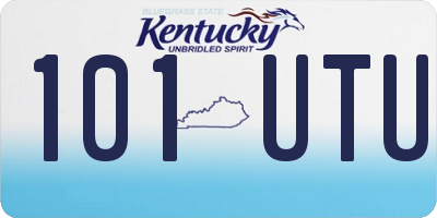 KY license plate 101UTU