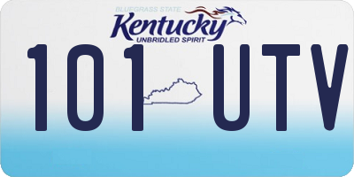 KY license plate 101UTV