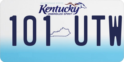 KY license plate 101UTW