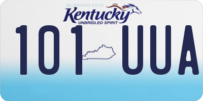 KY license plate 101UUA