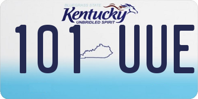 KY license plate 101UUE