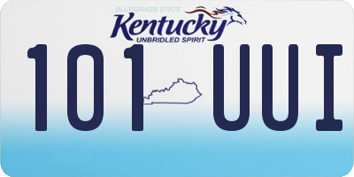 KY license plate 101UUI