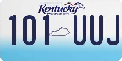 KY license plate 101UUJ