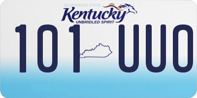 KY license plate 101UUO
