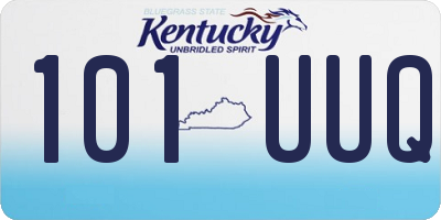 KY license plate 101UUQ
