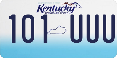 KY license plate 101UUU