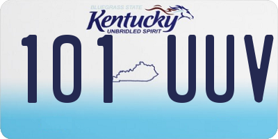 KY license plate 101UUV