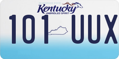 KY license plate 101UUX