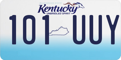 KY license plate 101UUY