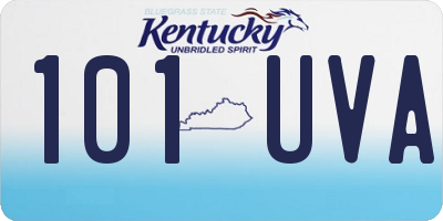 KY license plate 101UVA