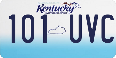 KY license plate 101UVC