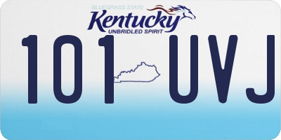 KY license plate 101UVJ