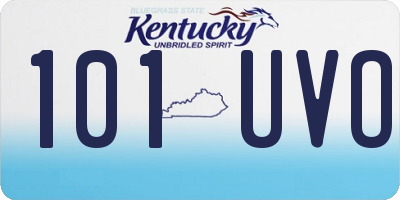 KY license plate 101UVO