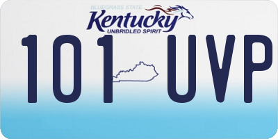 KY license plate 101UVP