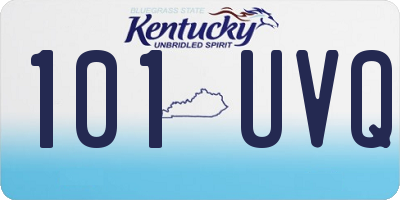 KY license plate 101UVQ