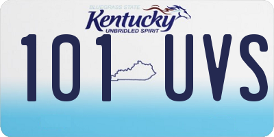 KY license plate 101UVS