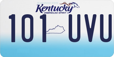 KY license plate 101UVU