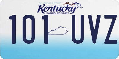 KY license plate 101UVZ