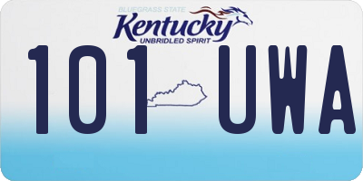 KY license plate 101UWA