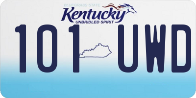 KY license plate 101UWD