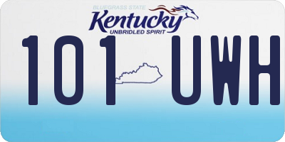 KY license plate 101UWH