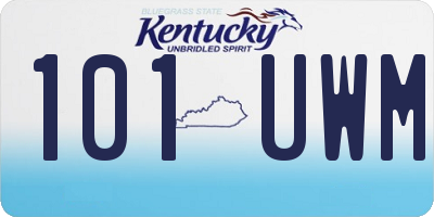 KY license plate 101UWM