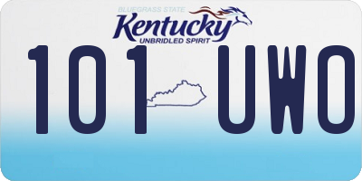 KY license plate 101UWO