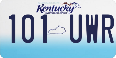 KY license plate 101UWR