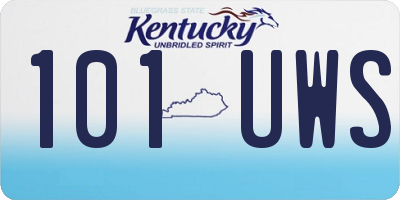 KY license plate 101UWS