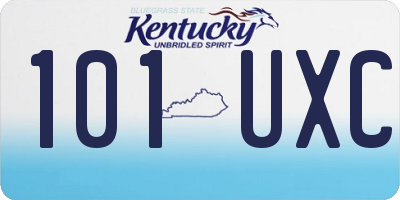 KY license plate 101UXC
