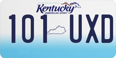 KY license plate 101UXD