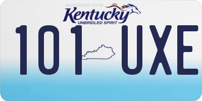 KY license plate 101UXE