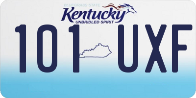 KY license plate 101UXF