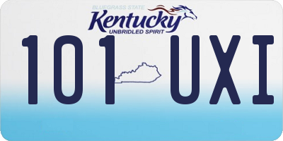 KY license plate 101UXI