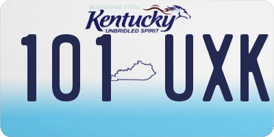 KY license plate 101UXK