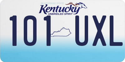 KY license plate 101UXL