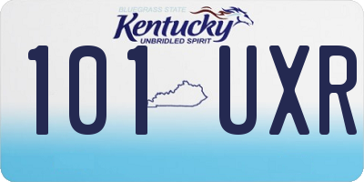 KY license plate 101UXR