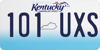 KY license plate 101UXS