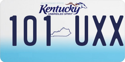 KY license plate 101UXX