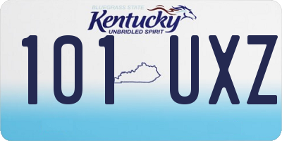 KY license plate 101UXZ