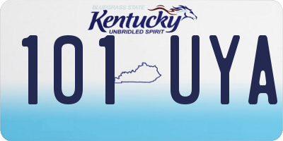 KY license plate 101UYA