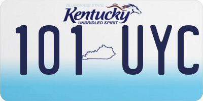 KY license plate 101UYC