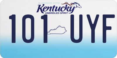 KY license plate 101UYF